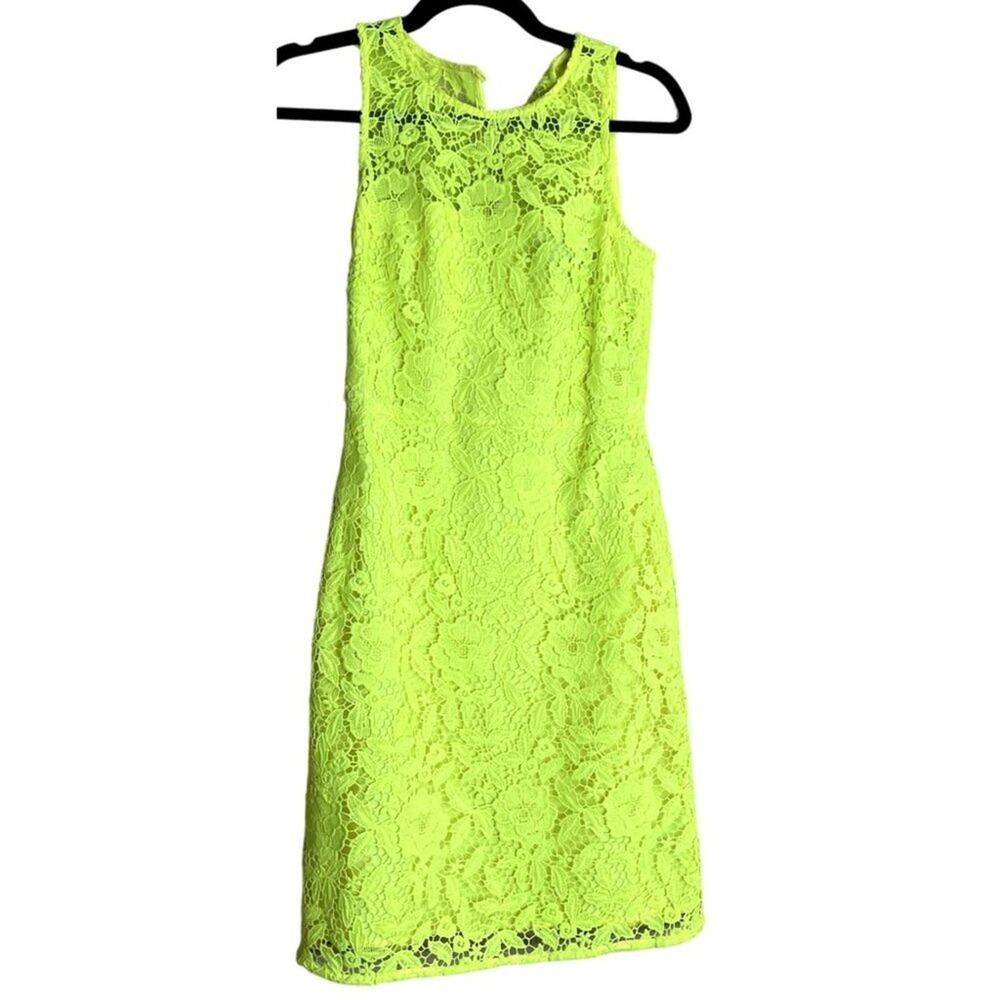 J. Crew Collection Black Label Lace Sheath Sleeveless Dress Women 00 Party Event